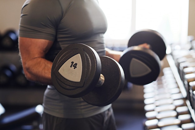 man working out in gym