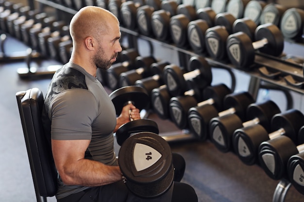 man working out in gym