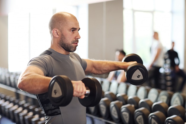 man working out in gym