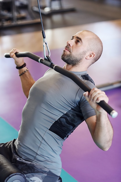 man working out in gym