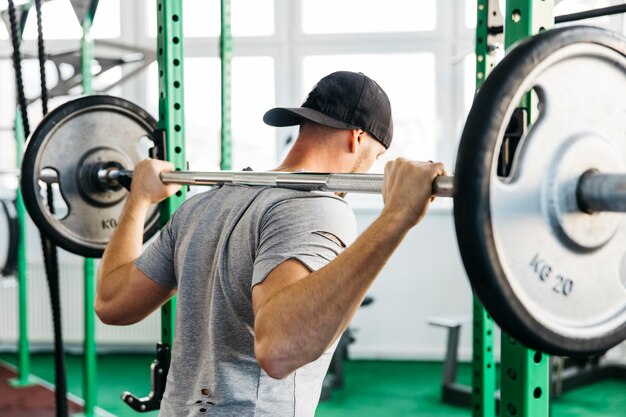 Man working out in the gym