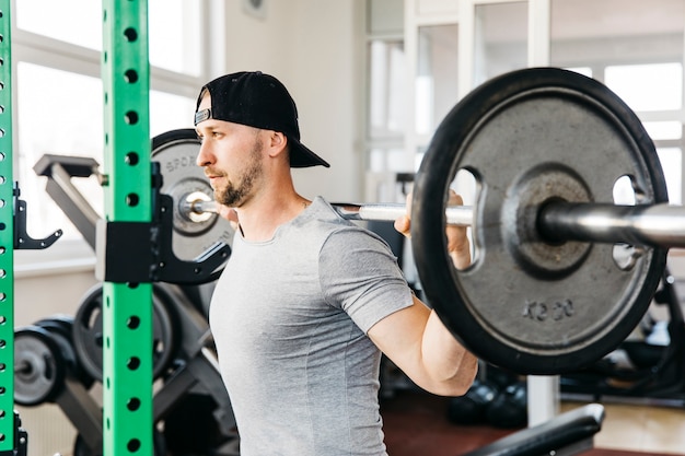 Man working out in the gym