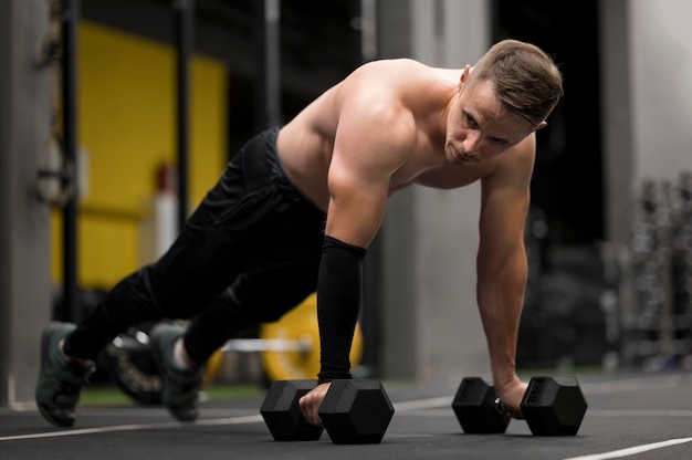 Man working out with weights