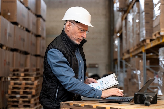 Man working in warehouse