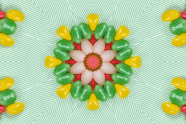 Mandala artwork Colorful pattern background 3D