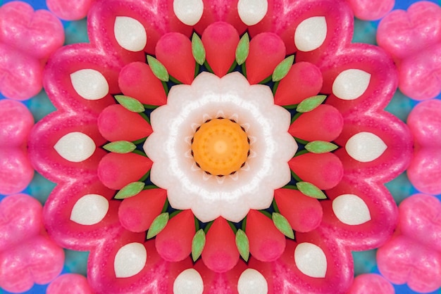 Free photo mandala artwork colorful pattern background 3d