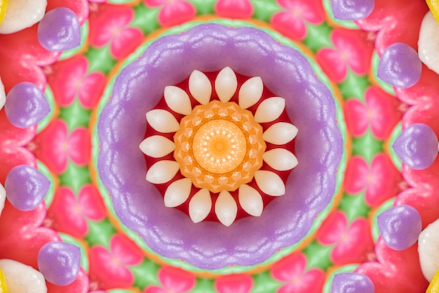 Free photo mandala artwork colorful pattern background 3d