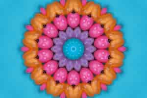 Free photo mandala artwork colorful pattern background 3d