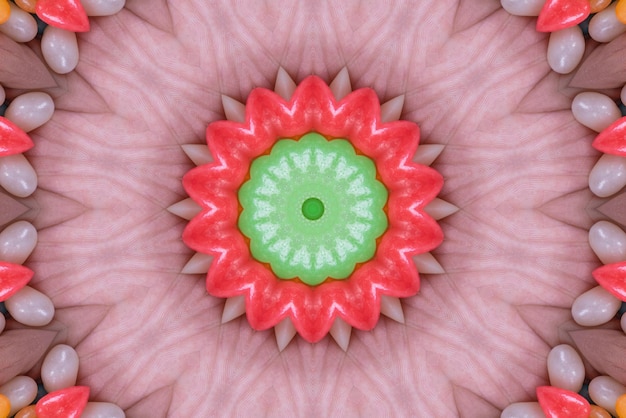 Free photo mandala artwork colorful pattern background 3d