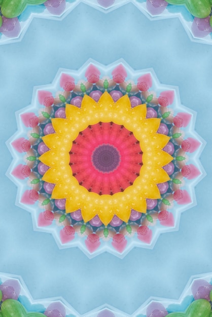 Mandala artwork Colorful pattern background