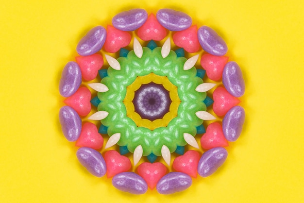 Free photo mandala artwork colorful pattern background