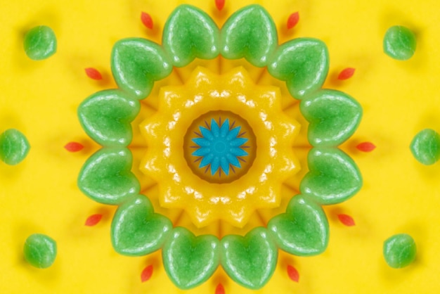 Free photo mandala artwork colorful pattern background