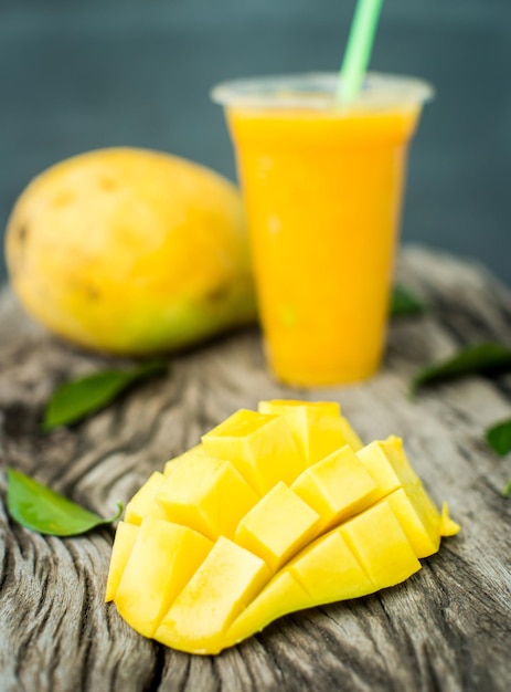 Mango shake Fresh tropical fruit smoothies