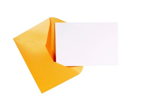 Manila brown envelope with blank letter card