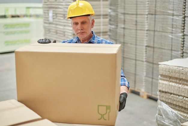 Manual worker at the warehouse