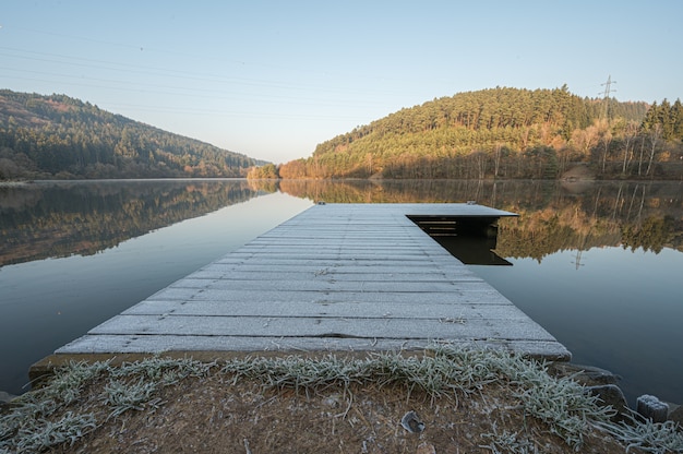 Free photo marbach-lake in the odenwald