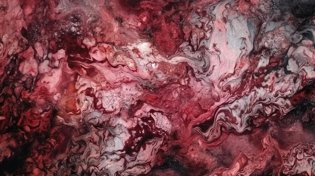 Free Photo marble background digital art marbling texture ruby colors ai generated image