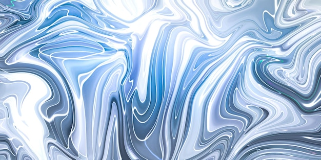 Marbled blue abstract background Liquid marble pattern