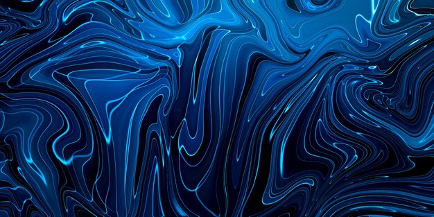 Marbled blue abstract background Liquid marble pattern