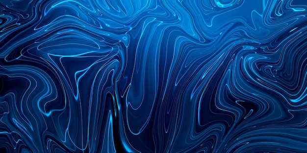 Free photo marbled blue abstract background liquid marble pattern