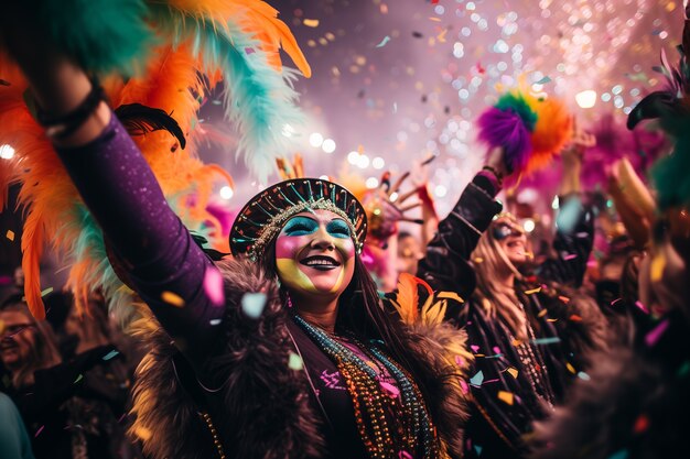 Mardi gras celebration in new orleans