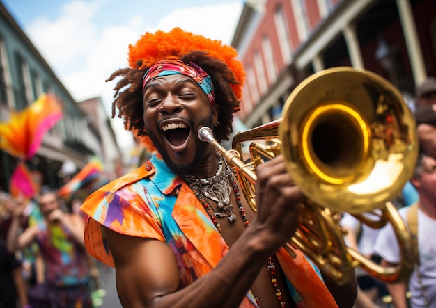 Mardi gras celebration in new orleans