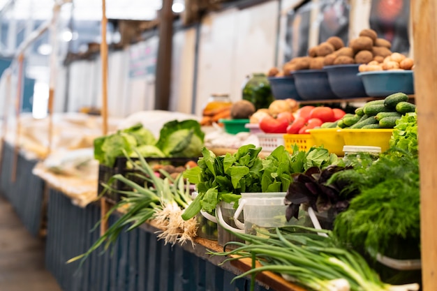 Market concept with vegetables