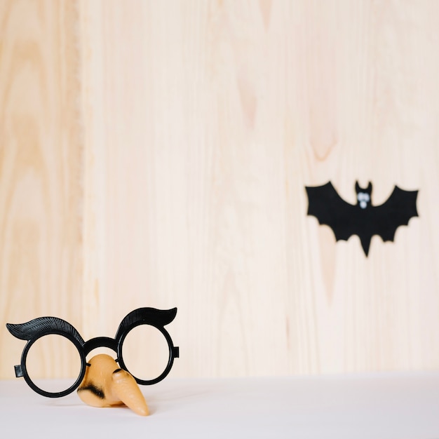 Masquerade eyeglasses and bat