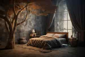 Free photo master interior bedroom design