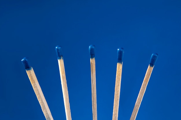 Matches assortment with dark blue background