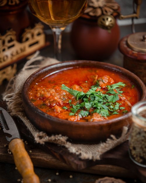 meat casserole with hot sauce