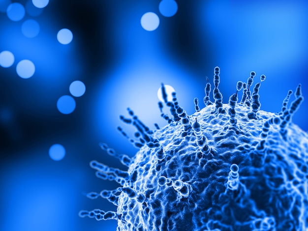 Free photo medical background with virus cell