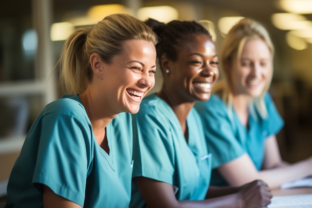 Free photo medical nurses working together at the hospital