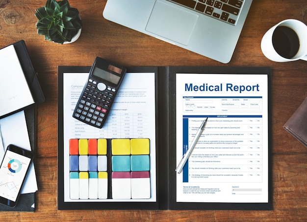 Free photo medical report record form history patient concept