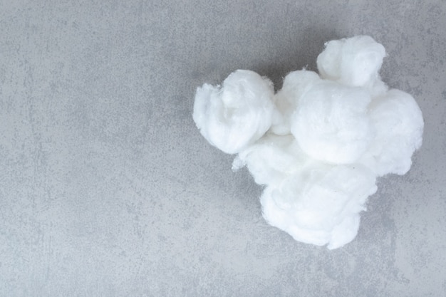 Free Photo medical soft cotton wool on a gray surface