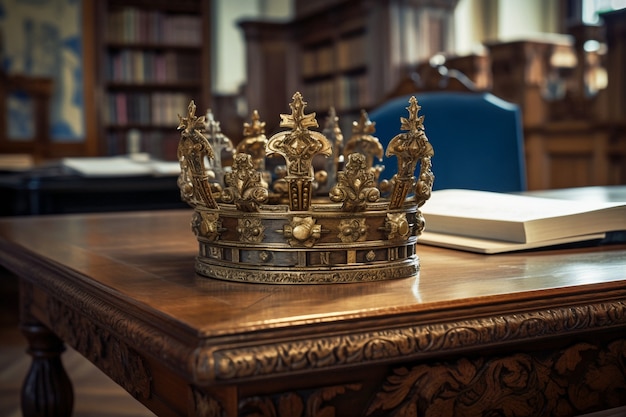 Free Photo medieval crown of royalty still life