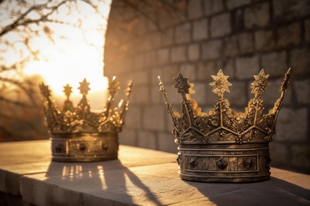 Free Photo medieval crown of royalty still life