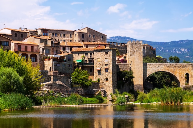 Medieval town on the banks of the river