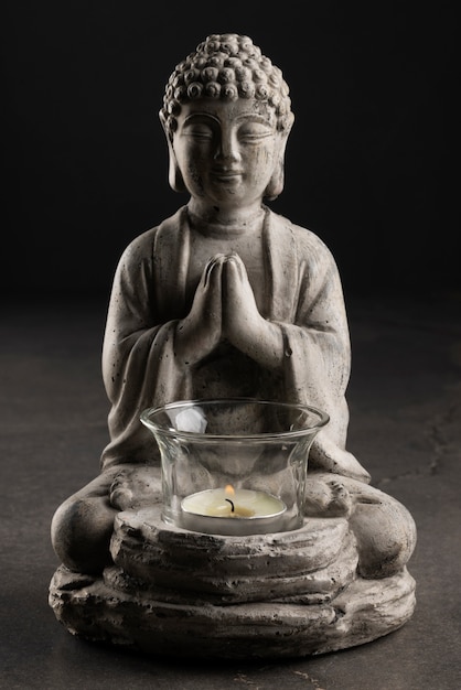 Free Photo meditation and tranquility with buddha statuette