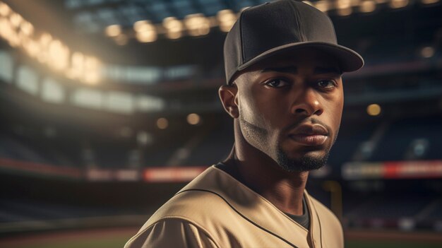 Medium shot baseball player portrait