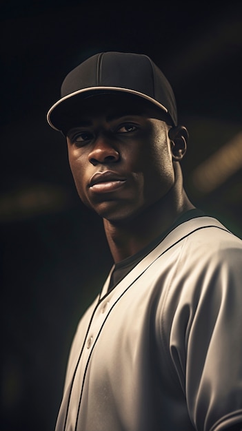 Medium shot baseball player portrait