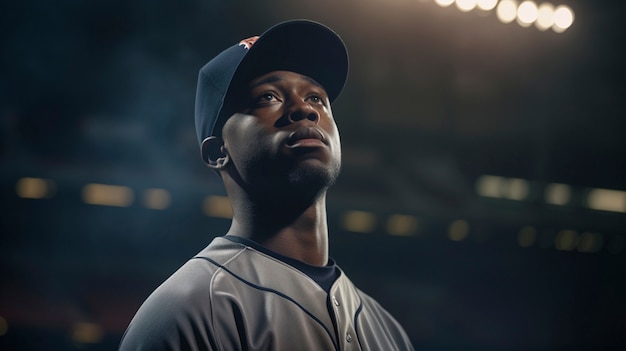 Medium shot baseball player portrait