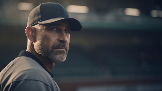 Medium shot baseball player portrait