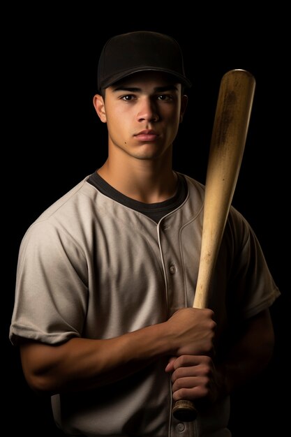 Medium shot baseball player portrait