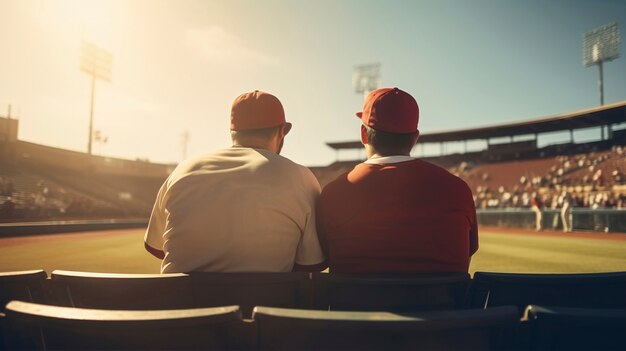 Medium shot baseball players on field