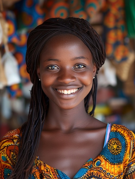 Free photo medium shot beautiful african woman posing