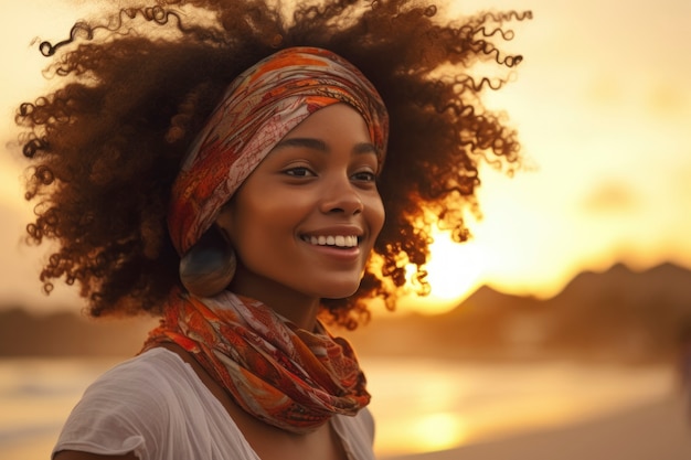 Medium shot beautiful woman in nature