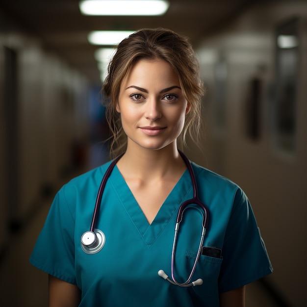 Medium shot female nurse at hospital