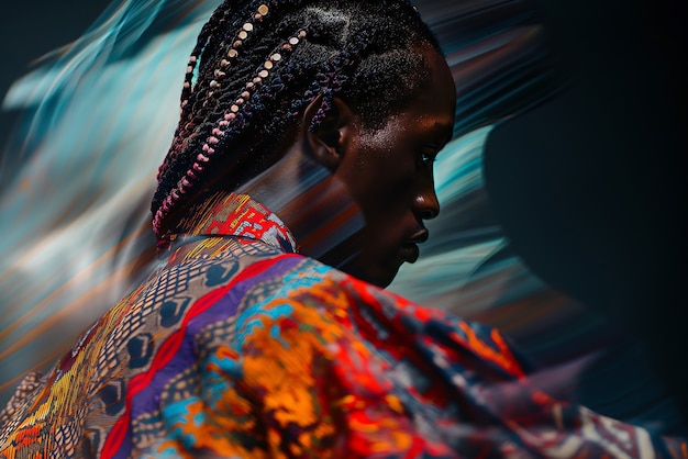 Medium shot man with braids portrait