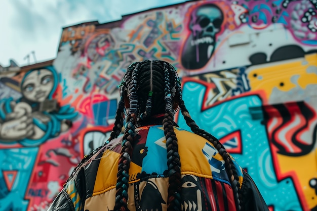 Medium shot man with braids portrait